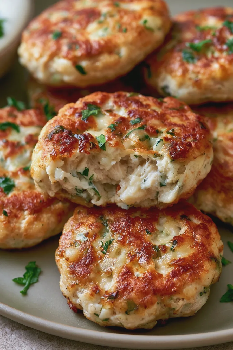 Keto Hähnchen Puffer mit Käse