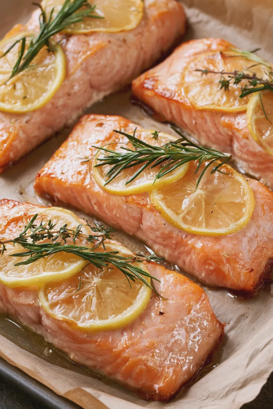 Lachs Rezept Ofen mit Zitrone und Kräutern