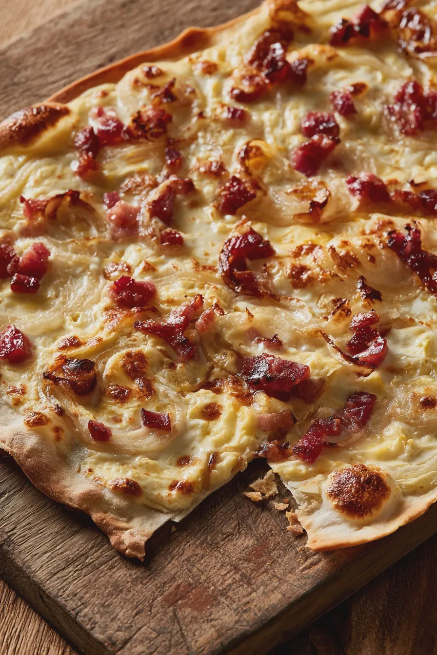 Flammkuchen Rezept einfach und schnell zubereitet
